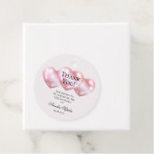 Roze ballonnen Quinceañera Bedankjes Labels (In situ)