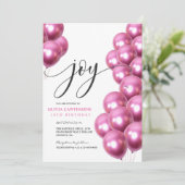 Roze ballonnen Roze 16e verjaardag Gelukkige verja Kaart (Staand voorkant)