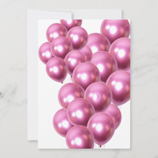 Roze ballonnen Roze 16e verjaardag Gelukkige verja Kaart (Achterkant)