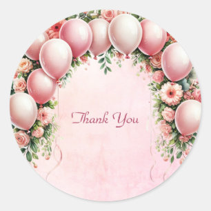 Roze Ballonnen Sticker