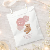 Roze ballonnen Teddy Bear Baby shower Dank je wel Bedankzakje (Geknipt)