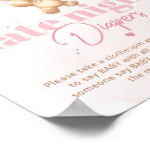 Roze ballonnen teddybeer Late nacht luiers Poster (Hoek)