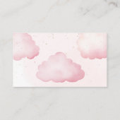 Roze ballonnen teddybeer luier loterij ticket informatiekaartje (Achterkant)