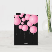 roze ballonnen van de eerste verjaardagskaart kaart (Achterkant)