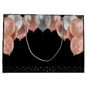 Roze ballonnen van Glitter 30th Birthday Party Groot Cadeauzakje (Achterkant)