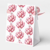 Roze Ballonnen Waterverf Meisje Baby shower Bedankdoosjes (Achterkant)