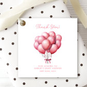 Roze Ballonnen Waterverf Meisje Baby shower Bedankjes Labels