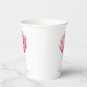 Roze Ballonnen Waterverf Meisje Baby shower Papieren Bekers