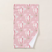 Roze ballonpatroon bad handdoek (Handdoek)