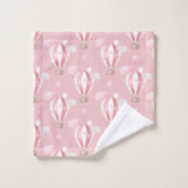 Roze ballonpatroon bad handdoek (Wasdoekje)