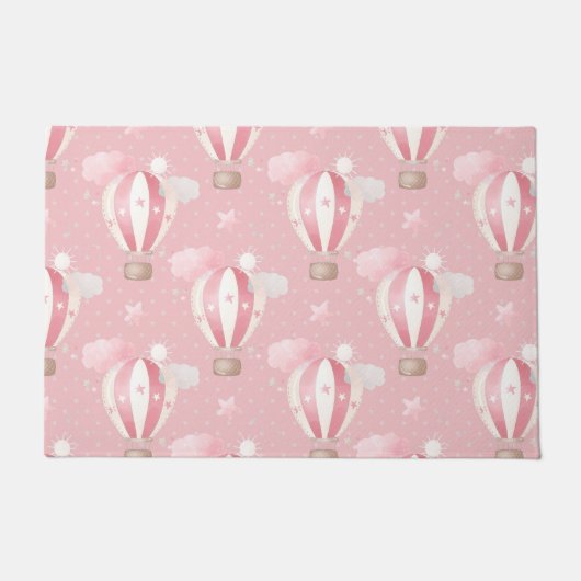Roze ballonpatroon deurmat (Voorkant)