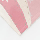 Roze ballonpatroon fleece deken (Hoek)