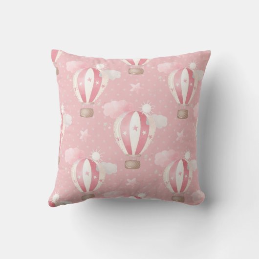 Roze ballonpatroon kussen (Achterkant)