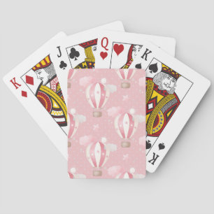Roze ballonpatroon pokerkaarten