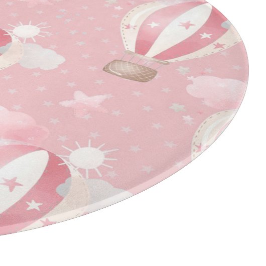 Roze ballonpatroon snijplank (Hoek)