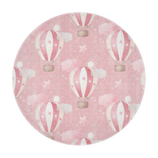 Roze ballonpatroon snijplank (Voorkant)