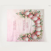 Roze Ballons Achtergrond Wandkleed (Voorkant (horizontaal))