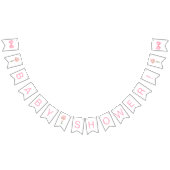 Roze Ballons Baby shower Vlaggetjes (Alle)