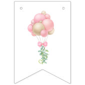 Roze Ballons Baby shower Vlaggetjes (Tweede vlag)