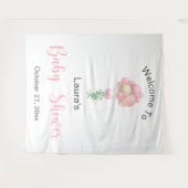 Roze Ballons Baby shower Wandkleed (Voorkant (horizontaal))