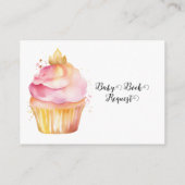 Roze Ballons Cup Cake Baby Boek Aanvraag Informatiekaartje (Achterkant)