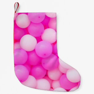 Roze Ballons Feestelijke achtergrond ontwerp. Kleine Kerstsok