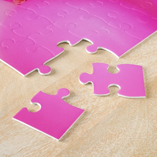 Roze Ballons Feestelijke achtergrond ontwerp. Legpuzzel (Zijkant)