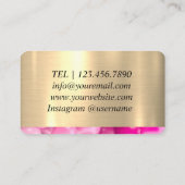 Roze Ballons Gouden Glitter Visitekaartje (Achterkant)