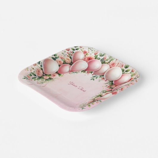 Roze Ballons Papieren Bord (Gebogen)