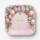 Roze Ballons Papieren Bord (Voorkant)