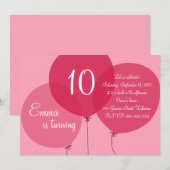 Roze ballonvaarzen Vervroegde dag Kaart (Voorkant / Achterkant)