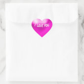 Roze Balloon Style Heart Sticker (Tas)