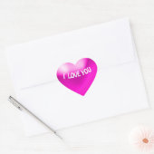 Roze Balloon Style Heart Sticker (Envelop)