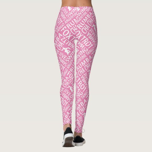 Roze balroom Dance Leggings (Achterkant)