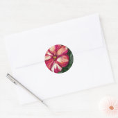 Roze Balsam Flower Art Ronde Sticker (Envelop)