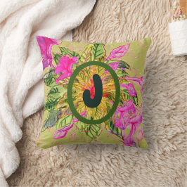 Roze Balsam Flowers Bouquet & Letter Kussen
