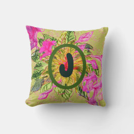 Roze Balsam Flowers Bouquet & Letter Kussen