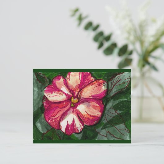 Roze balsem-ventilator briefkaart (Staand voorkant)