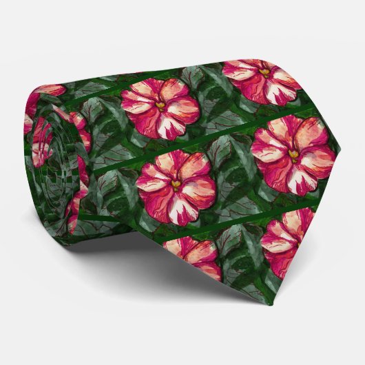 Roze balsem ventilator groen stropdas (Opgerold)