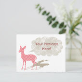 Roze Bambi All Occasion Custom Briefkaart (Staand voorkant)