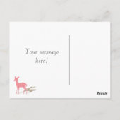 Roze Bambi All Occasion Custom Briefkaart (Achterkant)