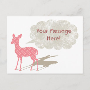 Roze Bambi All Occasion Custom Briefkaart