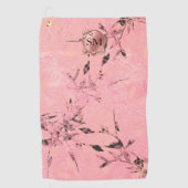 Roze Bamboe Golfhanddoek (Voorkant)