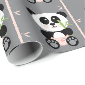 Roze Bamboe Panda in Diapers Cadeaupapier (Rol Hoek)