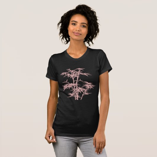 Roze Bamboo T-shirt (Voorkant volledig)