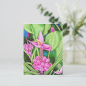 Roze Bananas Briefkaart (Staand voorkant)