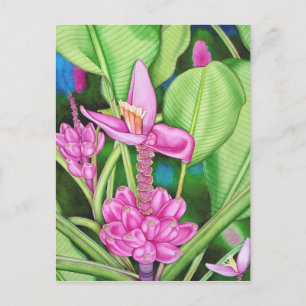 Roze Bananas Briefkaart