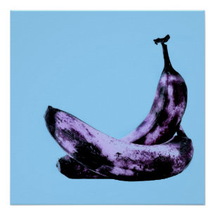 Roze Bananas Pop Art Poster
