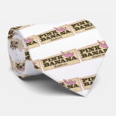 Roze bananen stropdas (Opgerold)