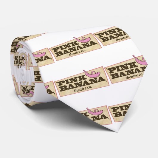 Roze bananen stropdas (Opgerold)